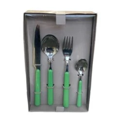 Abert Servizio 24 Posate Bolero Verde Chiaro Con Manico In Abs