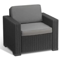 ALLIBERTCALIFORNIA POLTRONA GRAPHITECON CUSCINI