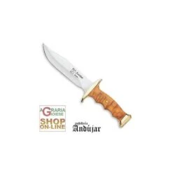 ANDUJAR BOWIE LAMA IN ACCIAIO INOX CM. 17 MANICO IN OLIVO CS A0632