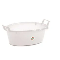 Stefanplast Bacinella In Plastica Ovale Neutra Diam. Cm. 80 Lt. 75