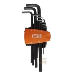 BAHCO ART. BE-95880 SERIE CHIAVI ESAGONALI FINITURA NERA PZ. 9