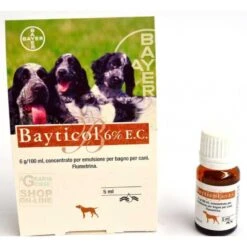 BAYER BAYTICOL 6% ANTIPARASSITARIO PER CANI CONTRO ZECCHE ML. 5