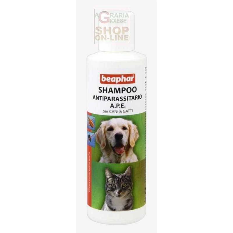BEAPHAR SHAMPOO ANTIPARASSITARIO A.P.E. PER CANI E GATTI CONTRO PULCI E ZECCHE ML. 200 2 BEAPHAR SHAMPOO ANTIPARASSITARIO A.P.E. PER CANI E GATTI CONTRO PULCI E ZECCHE ML. 200 - immagine 2