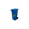 BIDONE NETTEZZA URBANA QUADRATO CON RUOTE LT. 120 BLU