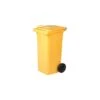 BIDONE NETTEZZA URBANA QUADRATO CON RUOTE LT. 240 GIALLO