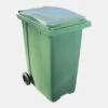 BIDONE NETTEZZA URBANA QUADRATO CON RUOTE LT. 360 VERDE