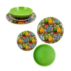 BORMIOLI SET 18 PIATTI PIANO FONDO E DESSERT SERIE ORNAMENTALI