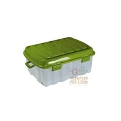 BOX BIG FLAT VOYAGER IN PLASTICA CON COPERCHIO RUOTE E MANIGLIA LT. 90