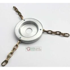 BROGINO DISCO PER DECESPUGLIATORE FALCIATUTTO IN ALLUMINIO CON 3 CATENE A 6 MAGLIE