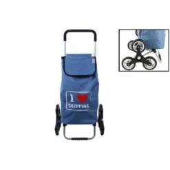CARRELLO PORTASPESA SALISCALE TRIS BLU CON 6 RUOTE Lt. 46