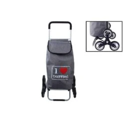 CARRELLO PORTASPESA SALISCALE TRIS GRIGIO CON 6 RUOTE Lt. 46