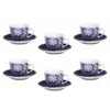 CASA CON TE SET 6 TAZZE CAFFE CON PIATTINO SOLE BLU CC. 90CC. -Vendite Agrariagioiese casa con te set 6 tazze caffe con piattino sole blu cc 90cc