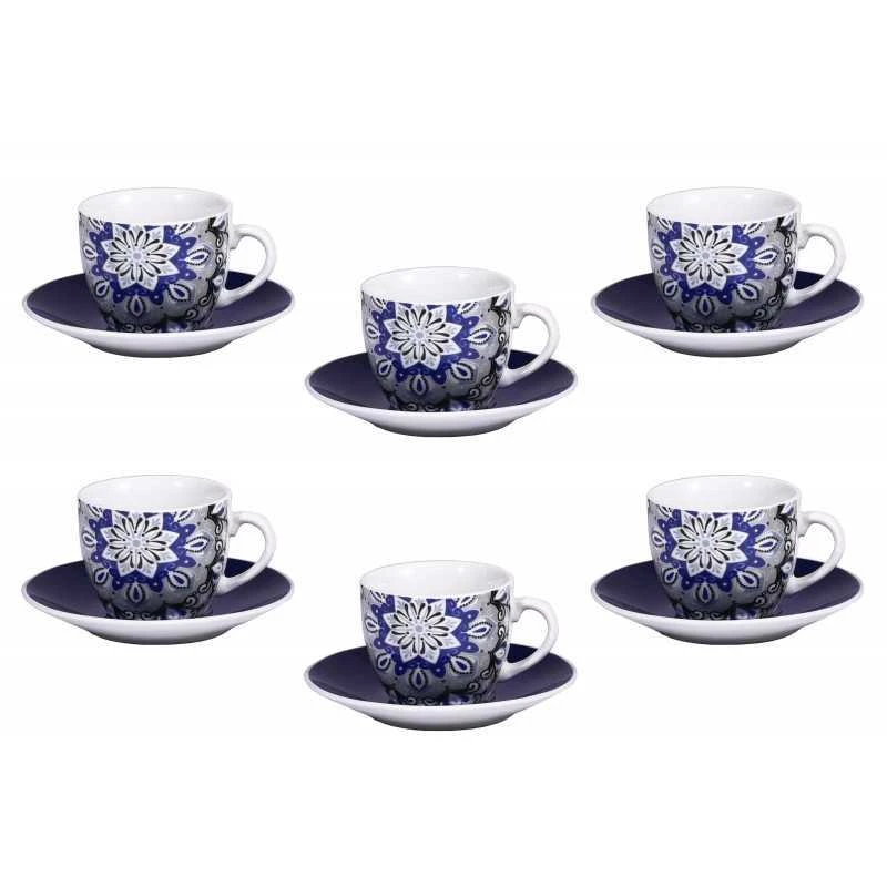 CASA CON TE SET 6 TAZZE CAFFE CON PIATTINO SOLE BLU CC. 90CC. 1 CASA CON TE SET 6 TAZZE CAFFE CON PIATTINO SOLE BLU CC. 90CC.