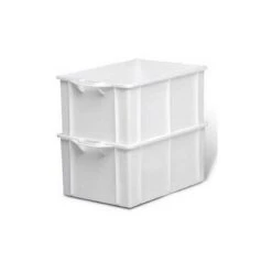 CASSETTA BIANCA ALIMENTARE SOVRAPPONIBILE CM. 63x44x33h. LT.65