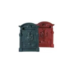 CASSETTA DELLA POSTA IN GHISA MOD. REGIA COLORE NERA 28X9X41H