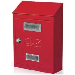 CASSETTA POSTALE VERNICIATA ROSSA MODELLO CITY CM. 18x6x25h