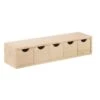 CASSETTIERA IN LEGNO MINI BLOC 5 CASSETTI CM. 56x13x12h.
