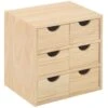 CASSETTIERA IN LEGNO MINI BLOC 6 CASSETTI CM. 28x20x28h. -Vendite Agrariagioiese cassettiera in legno mini bloc 6 cassetti cm 28x20x28h