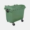 CASSONETTO CON RUOTE PER L'IMMONDIZIA RESISTENTE COLORE VERDE LT. 660