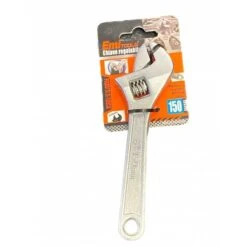 CHIAVE REGOLABILE A RULLINO IN ACCIAIO CROMATO MM. 150