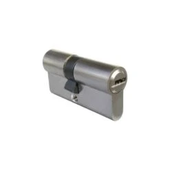 CILINDRO SAGOMATO 2304 IBFM OTTONE NICHELATO SATINATO CHIAVI 5 MM. 58 27+31