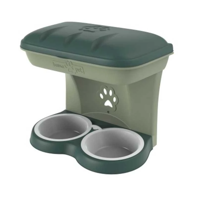 Ciotola Per Cani Bama Food Stand Colore Verde Kit Da Appendere A Parete 2 Ciotola Per Cani Bama Food Stand Colore Verde Kit Da Appendere A Parete - immagine 2
