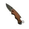 COLTELLO TASCABILE CHIUDIBILE MANICO IN LEGNO LAMA INOX CM. 5,5