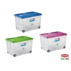 Stefanplast Contenitore Multiuso Con Fusto Semitrasparente E Con Coperchio A Doppia Apertura