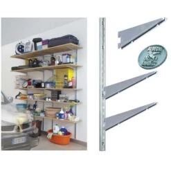 CREMAGLIERA PER SCAFFALLATURA ART.2750 DOPPIA CAVA CM.100 ZINCATA