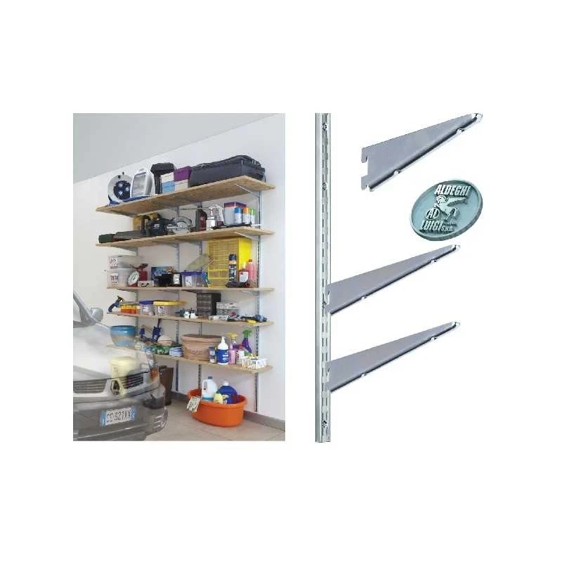 CREMAGLIERA PER SCAFFALLATURA ART.2750 DOPPIA CAVA CM.198 ZINCATA 2 CREMAGLIERA PER SCAFFALLATURA ART.2750 DOPPIA CAVA CM.198 ZINCATA - immagine 2