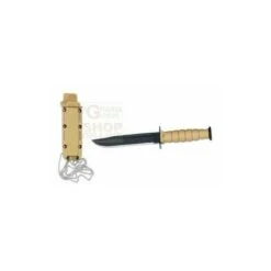 CROSSNAR COLTELLO LAMA FISSA CON FOFERO IN ABS COLORE DESERT CM. 15