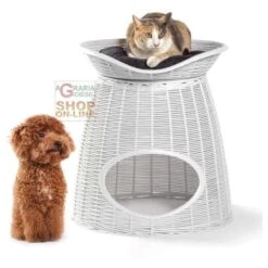 Cuccia Per Cani E Gatti Bama PASHA Ghiaccio Cm. 52x50x46/55h.