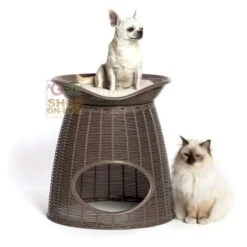 Cuccia Per Cani E Gatti Bama PASHA Tortora Cm. 52x50x46/55h.
