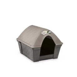 Stefanplast Cuccia Per Cani In Plastica Resistente Casa Felice Grande Tortora Chiaro/grigia Cm. 96x78x73h.