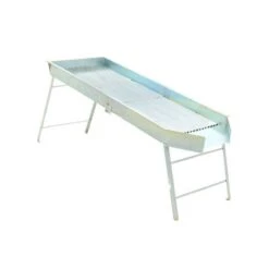 DEFOGLIATORE MANUALE PIEGHEVOLE PER OLIVE ZINCATO CON PIEDI CM.190x80