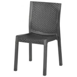 DIMAPLAST SEDIA IN RESINA RHATTAN PANAREA COLORE ANTRACITE