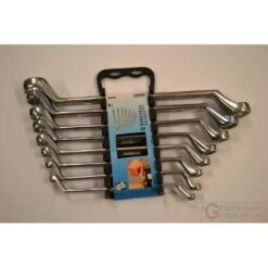 Einhell Set 8 Chiavi Poligonali Doppie Curvate CV Con Supporto