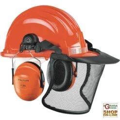 ELMETTO PROTETTIVO CON VISIERA CUFFIA IN POLITENE BOSCAIOLO -Vendite Agrariagioiese elmetto protettivo con visiera cuffia in politene boscaiolo 1