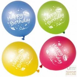 FACKELMANN 8 PALLONCINI HAPPY BIRTHDAY COLORI ASSORTITI ART. 50133