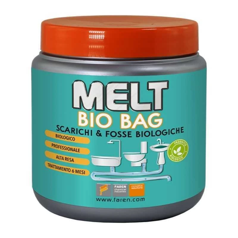 FAREN MELT BIO BAG TRATTAMENTO BIOLOGICO SCARICHI E TUBAZIONI GR. 300 2 FAREN MELT BIO BAG TRATTAMENTO BIOLOGICO SCARICHI E TUBAZIONI GR. 300 - immagine 2