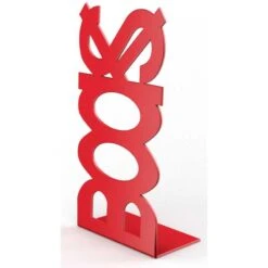 FERMALIBRO IN ACCIAIO MOD.BOOKS ROSSO