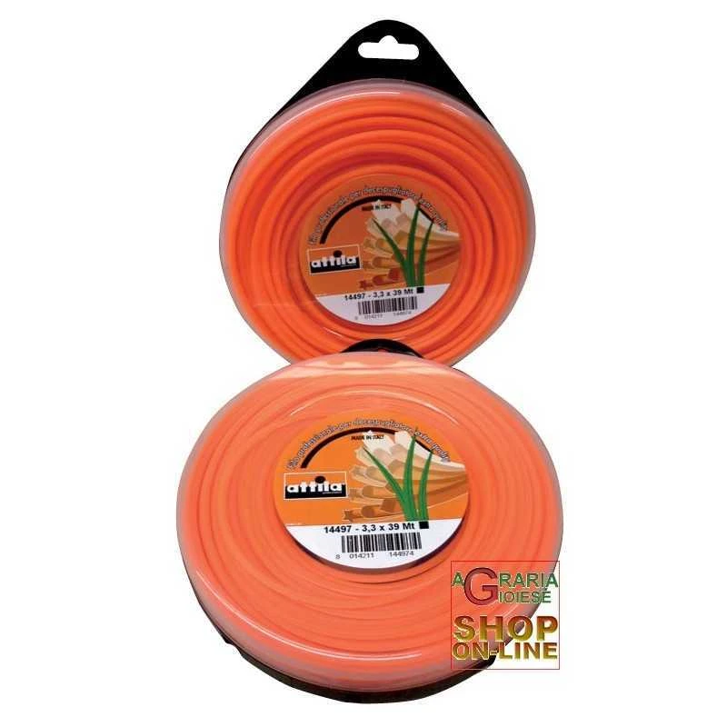 FILO PER DECESPUGLIATORE SEZIONE QUADRO Mm. 3 X 45 MT. 1 FILO PER DECESPUGLIATORE SEZIONE QUADRO Mm. 3 X 45 MT.