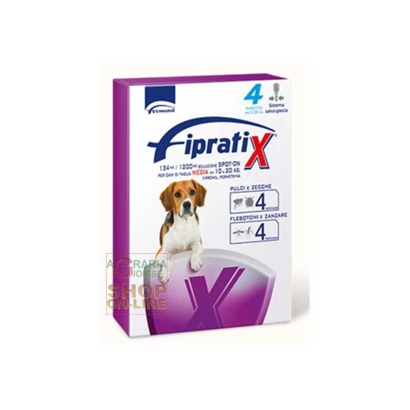 FIPRATIX SPOT-ONE ANTIPARASSITARIO PER CANI DI TAGLIA MEDIA DA KG. 10 A 20 PZ. 4 - immagine 2