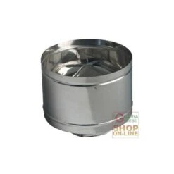 FUMAIOLO ANTIPIOGGIA A BOTTE ACCIAIO INOX AISI 304 CM. 12