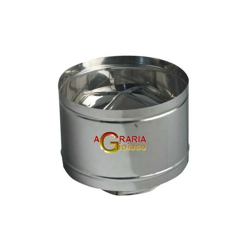 FUMAIOLO TERMINALE ANTIVENTO PER STUFA A PELLET DIAM. CM. 8 F 1 FUMAIOLO TERMINALE ANTIVENTO PER STUFA A PELLET DIAM. CM. 8 F