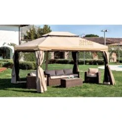 GAZEBO IN ALLUMINIO MOD. ADVENTURE MAGNUM Cm 360 X 480 X 290h