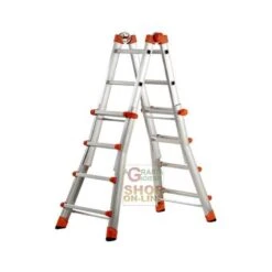 GIERRE PEPPINA SCALA TELESCOPICA ALLUNGABILE GIGANTE EN131 KG. 150 5+5 GRADINI