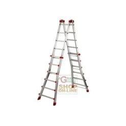 GIERRE PEPPINA SCALA TELESCOPICA ALLUNGABILE GIGANTISSIMA EN131 KG. 150 6+6 GRADINI