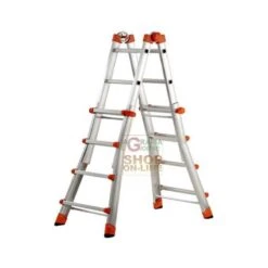 GIERRE PEPPINA SCALA TELESCOPICA ALLUNGABILE MEDIA EN131 KG. 150 4+4 GRADINI