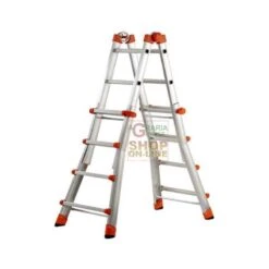 GIERRE PEPPINA SCALA TELESCOPICA ALLUNGABILE SUPER EN131 KG. 150 5+5 GRADINI